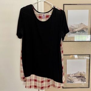Francesca’s Plaid Back T-Shirt